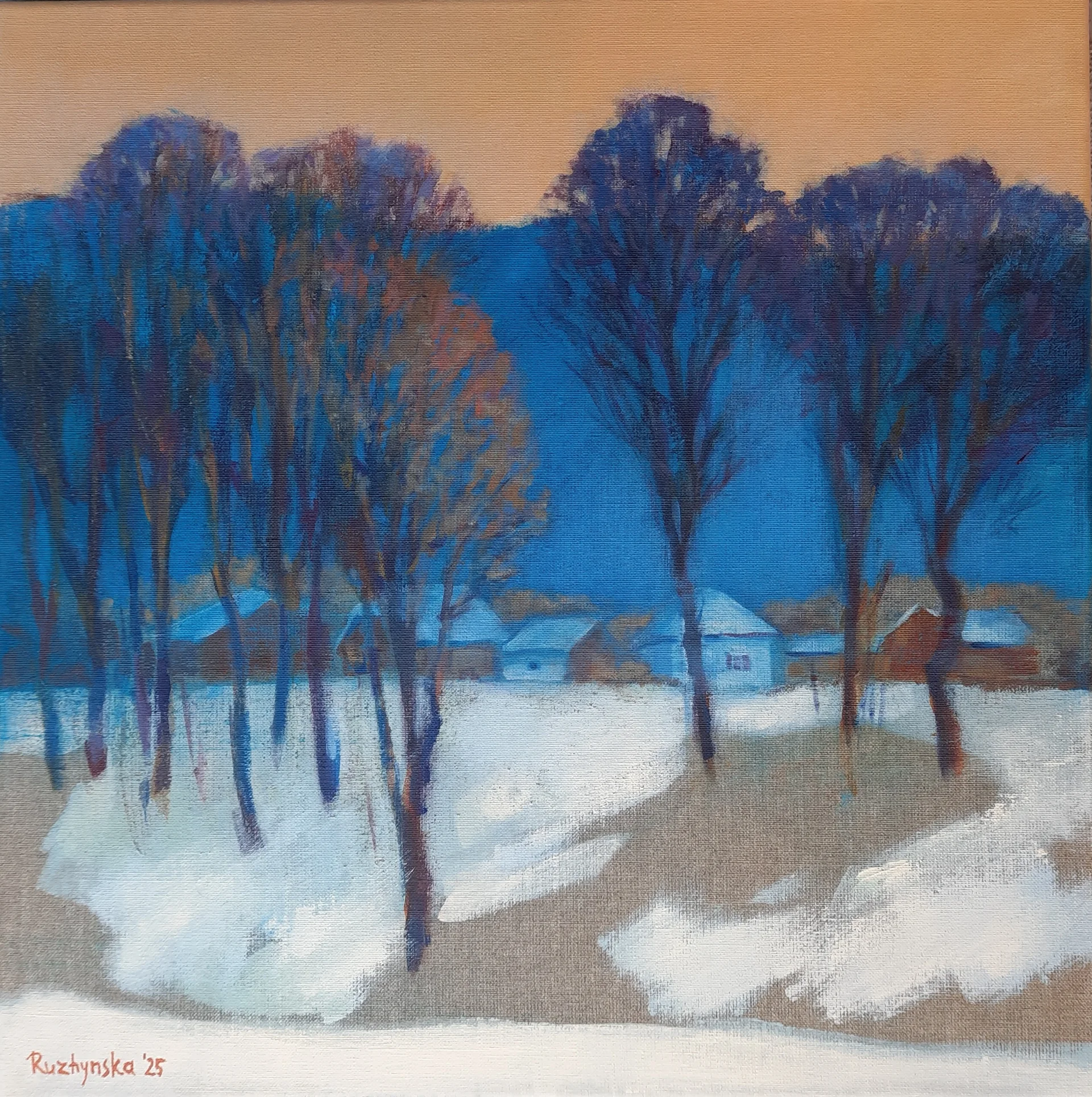 krajobraz z drzewami