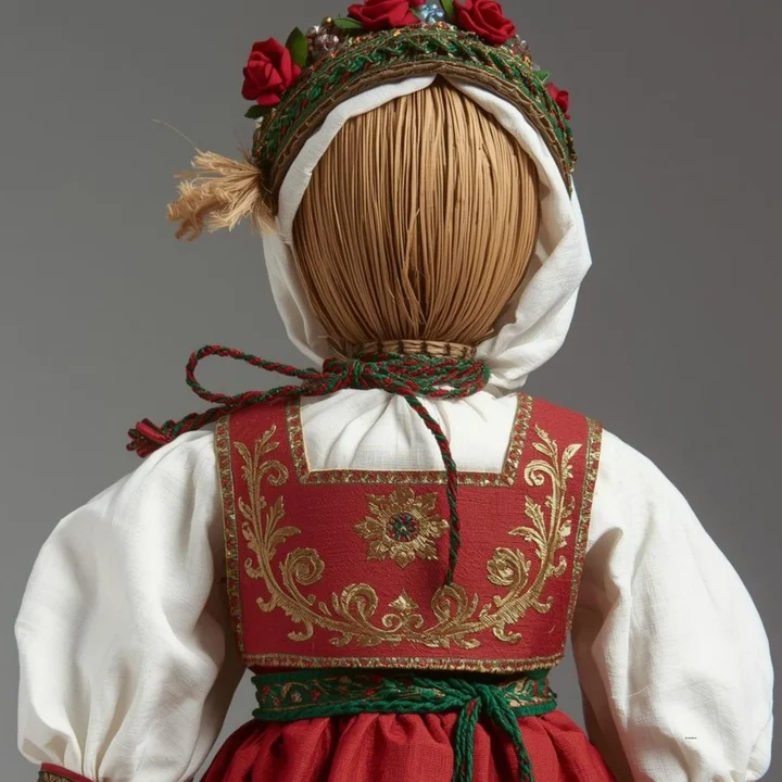 Dwie Marzanny w czerwonych sukienkach