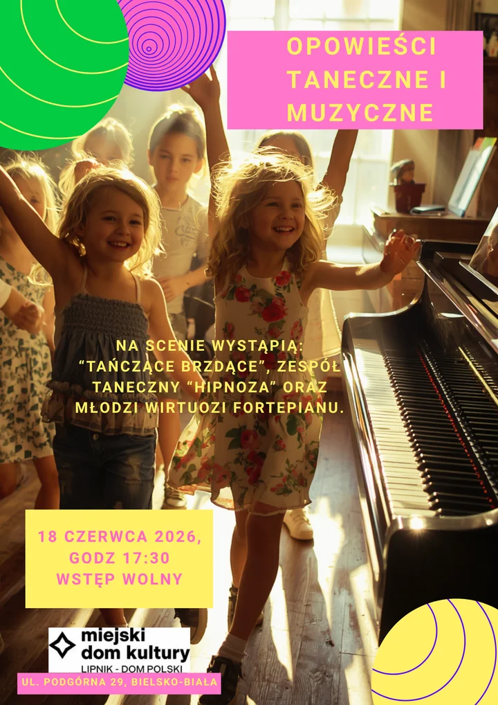 dzieci tańczące przy fortepianie