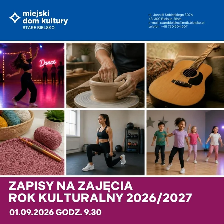 plakat który przedstawia różne zajęcia w naszej placówce 